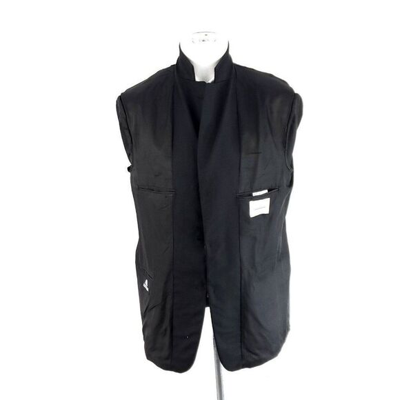 Joseph & Feiss International Worsted Wool 3 Button Sport Coat 40R Black - Picture 9 of 10